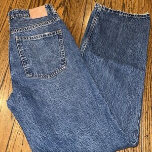 Zara Straight Leg Jeans Womens Size 4 Blue High Rise Dark Wash Denim 30"